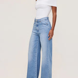 Hepburn High Rise Wide Leg Vintage - River Bank