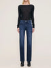 Patti High Rise Straight Jeans - Blue Cave