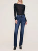 Patti High Rise Straight Jeans - Blue Cave