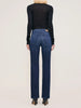 Patti High Rise Straight Jeans - Blue Cave