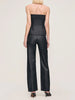 Karmine High Rise Wide Leg Jean - Black Coated