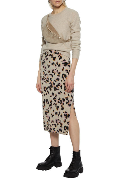 Leopard Print Pencil Skirt - Leopard Lilac
