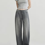 Sienna Low Slung Wide Leg - Ash Grey Aura