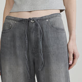 Sienna Low Slung Wide Leg - Ash Grey Aura