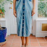 Appoline Midi Skirt - Paneled Denim