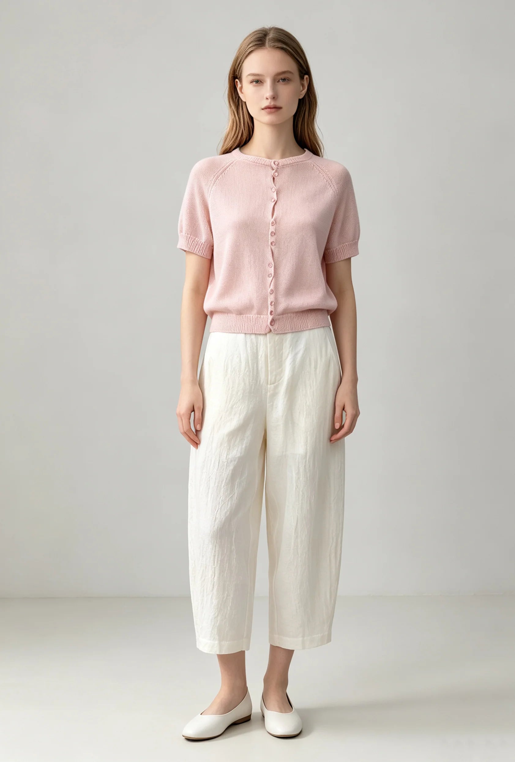 Suzanne Silk Cardigan - Pink