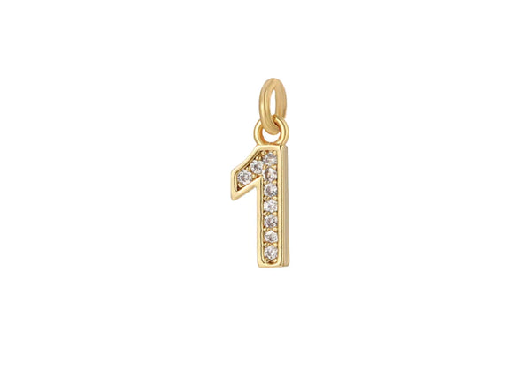 Mini Numbers Charm - 1