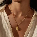 Gaining Clarity White Topaz Pearl Hamsa Necklace 18"