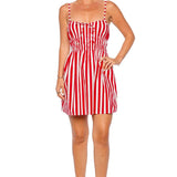Alboa Mini Dress - Bayou Red Stripe