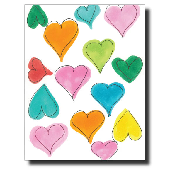 Floating Hearts Card