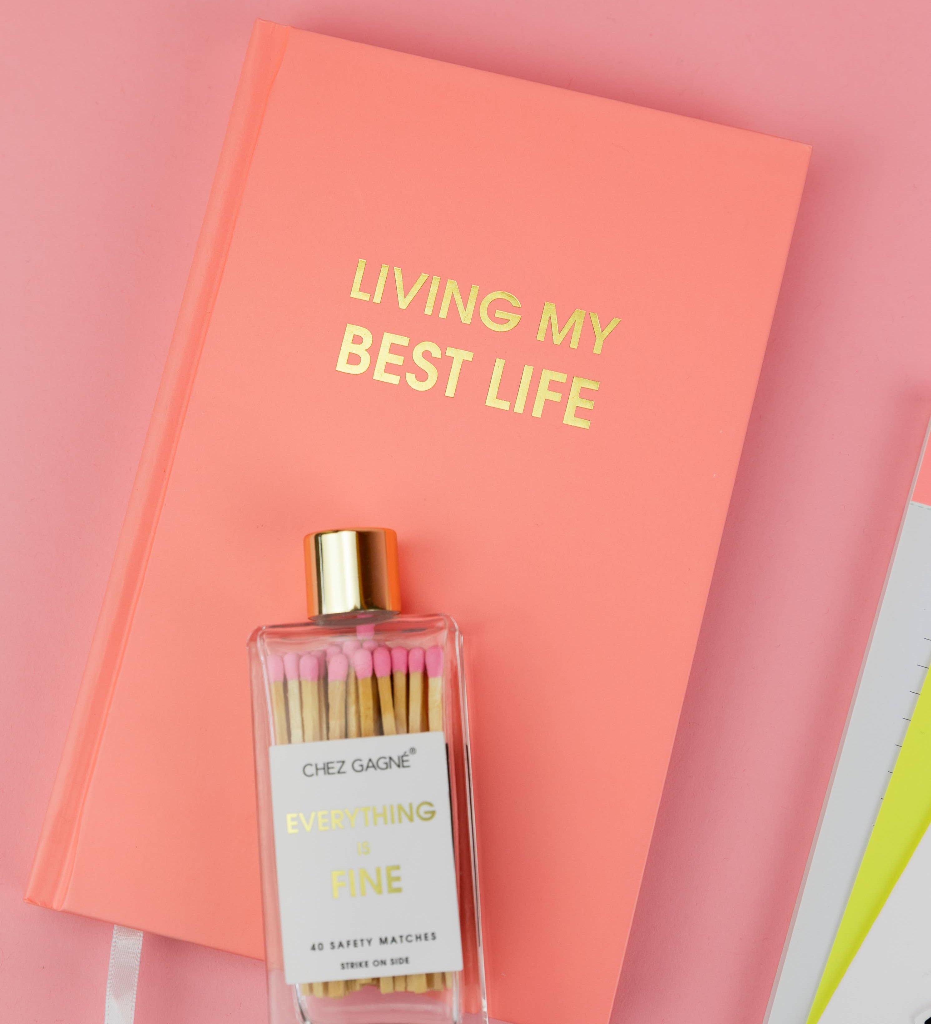 Living My Best Life Journal - Sunset Pink