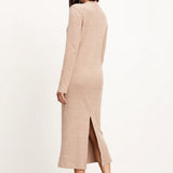 Bray - 2x1 Brushed Rib L/S Dress Pecan