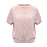 Suzanne Silk Cardigan - Pink