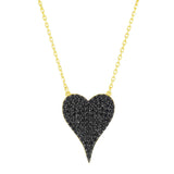 Happy Heart Necklace in Onyx