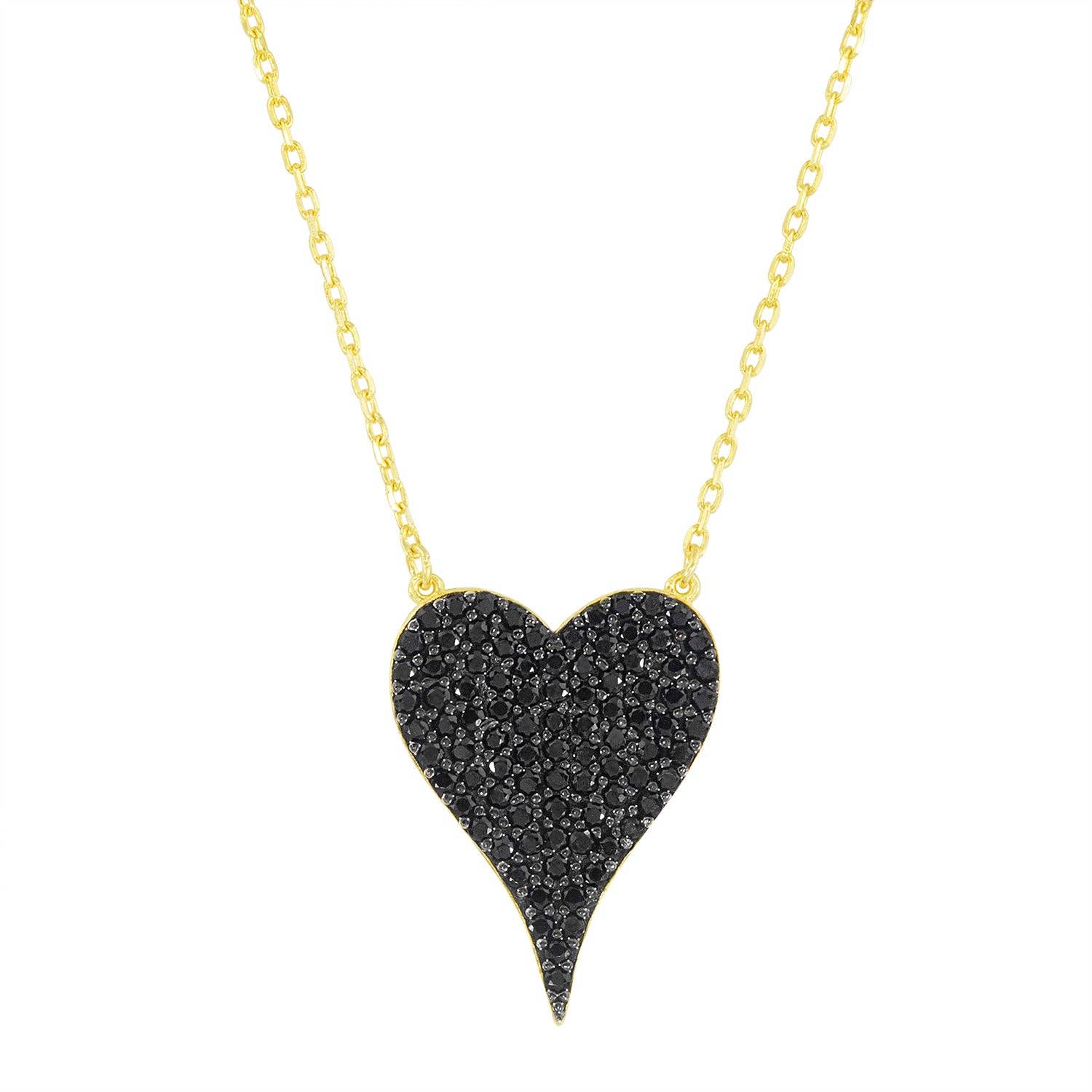 Happy Heart Necklace in Onyx
