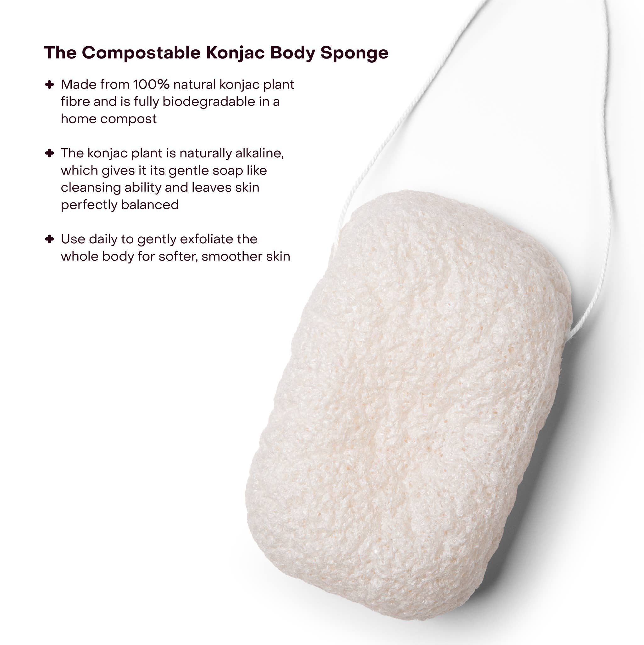 Compostable Konjac Body Sponge