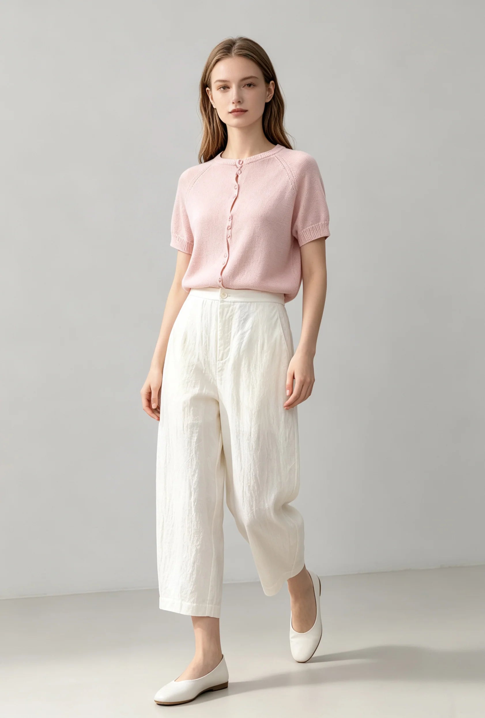 Suzanne Silk Cardigan - Pink