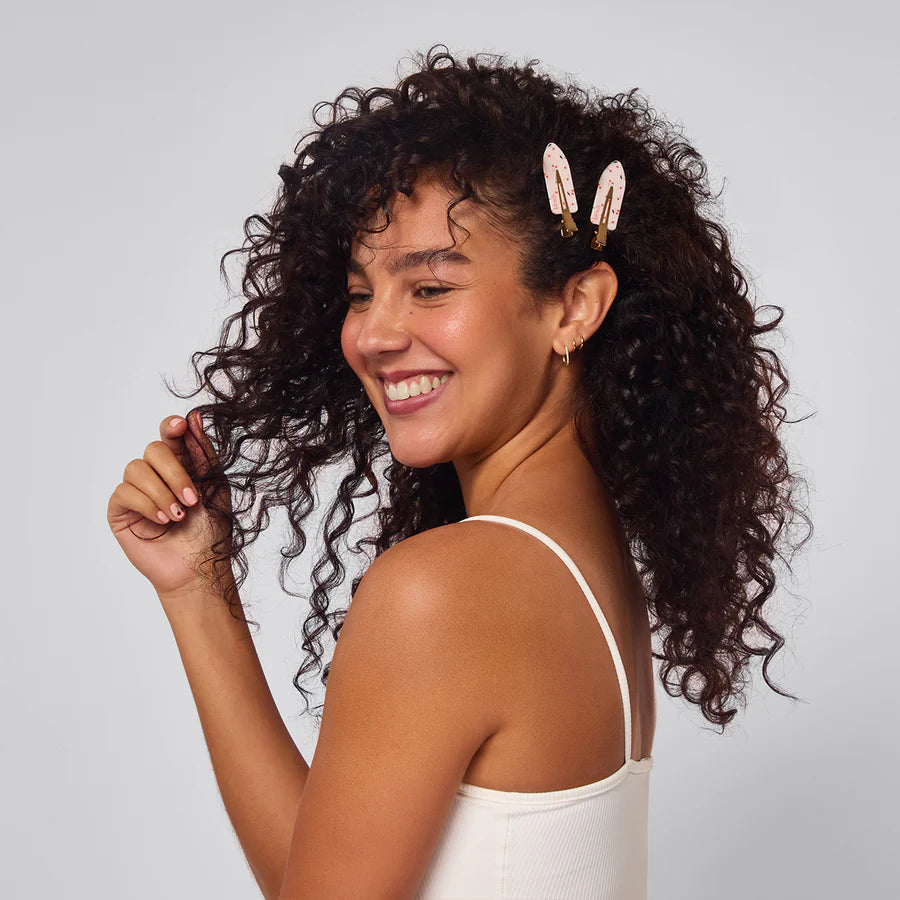 Cherry Print Creaseless Clip Set