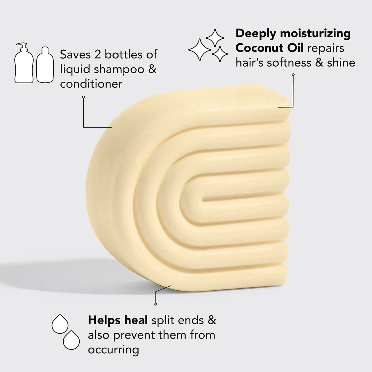 Coconut Oil Repair Bar/Mask for Dry/Damaged Hair