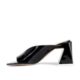 Tasha Leather Sandals- Plain Black