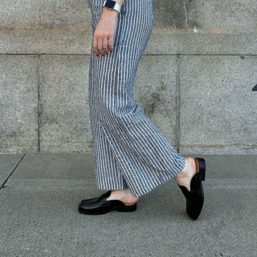 Alfred Brushed Dark Burgundy Leather Mules