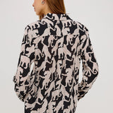 Alyssa Shirt- Onyx Jaguar