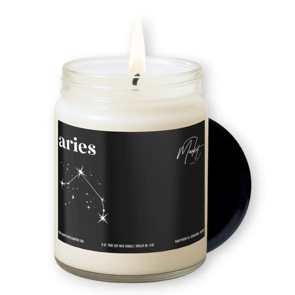 Aries Zodiac Candle