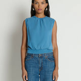 Billie Sleeveless Sweatshirt - Indigo