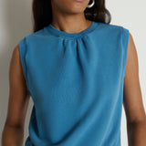 Billie Sleeveless Sweatshirt - Indigo