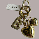 Bag Charm - Bubble Letter, B