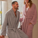 Cozy Chic Robe -Dusty Rose/White