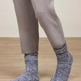 Heathered Socks- Slate/ White