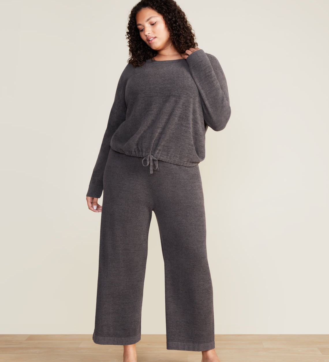 Cozy Chic Slouchy Pullover - Carbon