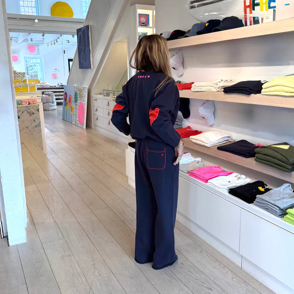 Benton Imperfect Heart Patch Sweatshirt - Indigo Blue