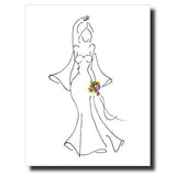 Bride with Bouquet Card