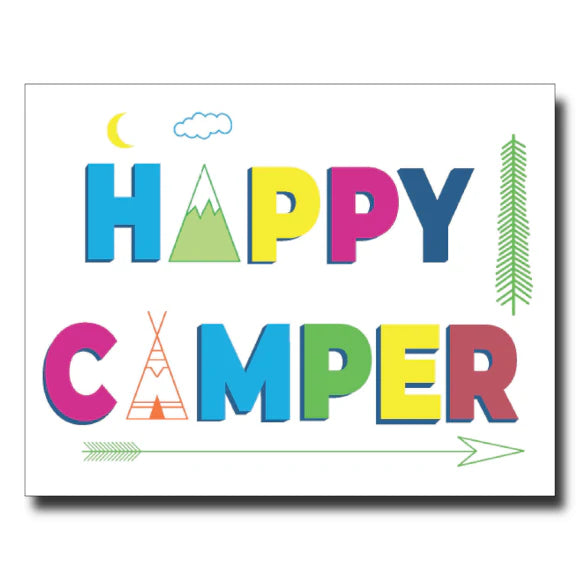Bright Happy Camper Card