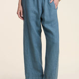 Celine Heavy Linen Pant - Hailstone