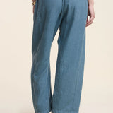 Celine Heavy Linen Pant - Hailstone