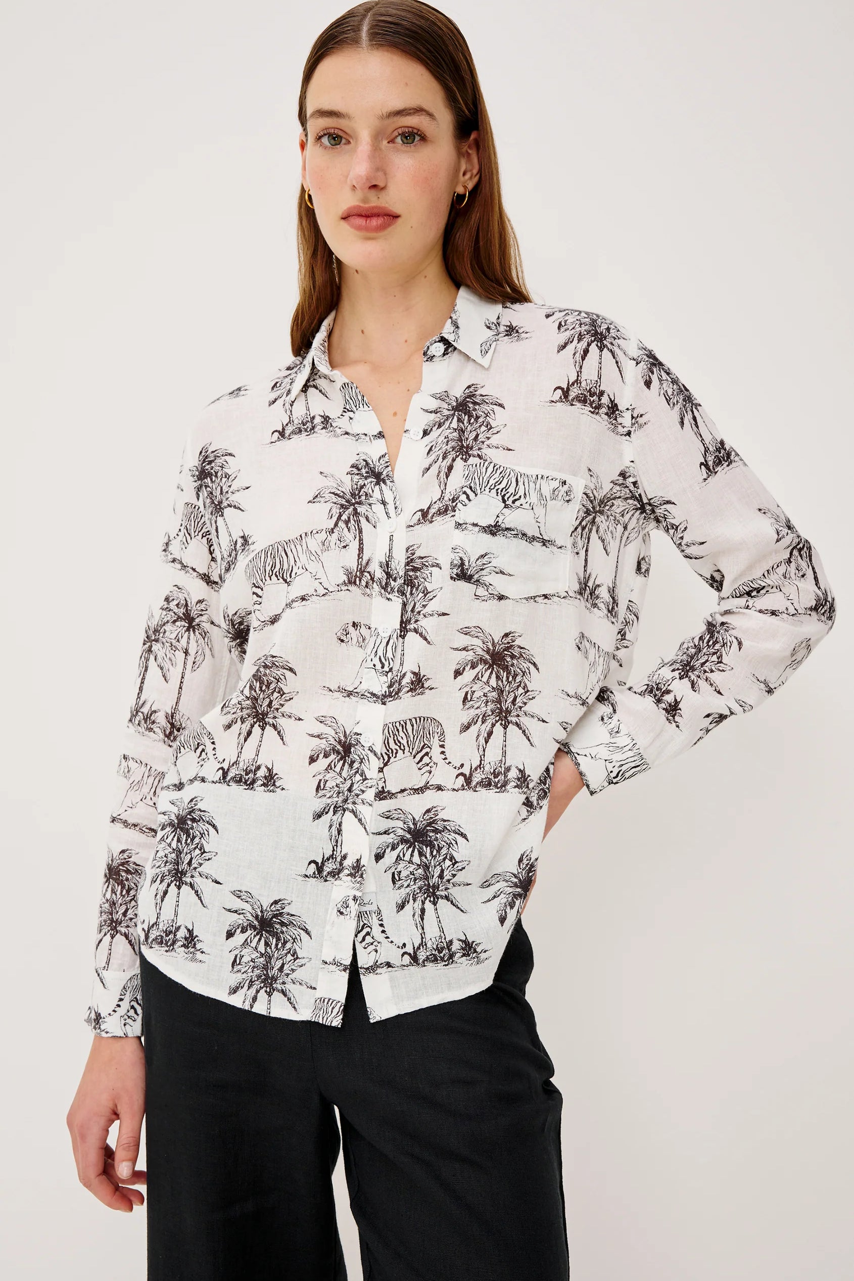 Charli Shirt - Ivory Bengal