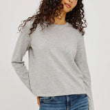 Cotton Cashmere LS Tee - Heather Grey