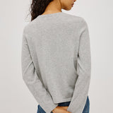 Cotton Cashmere LS Tee - Heather Grey