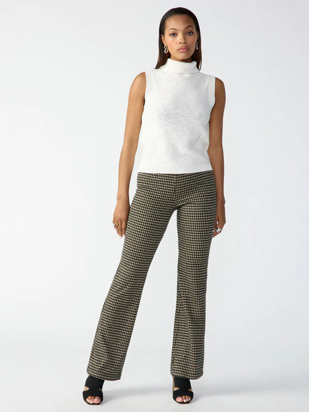 Filmore Flare Pant- Vanilla Mini Houndstooth
