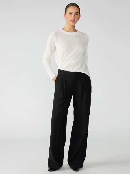 Slouchy Gab Trouser- Black