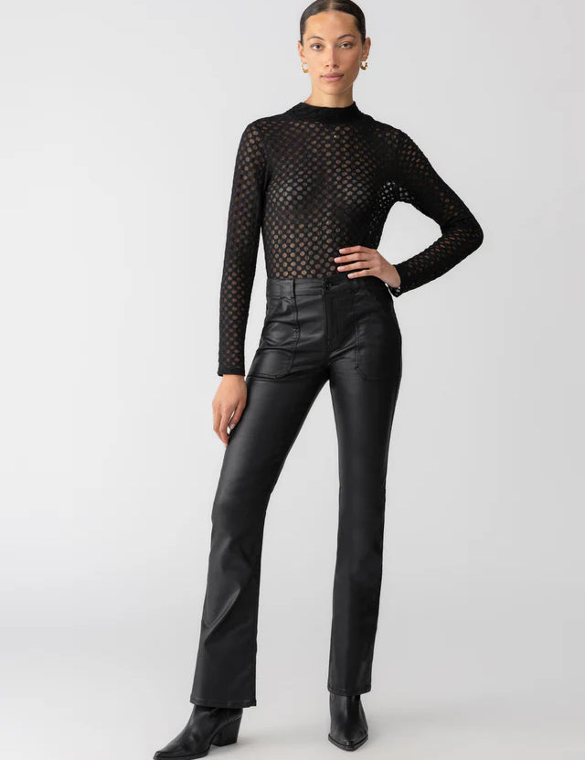 Sculpted Hayden Bootcut Pant- Coated Black