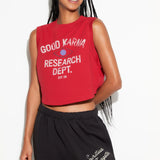 NEW Good Karma Crawford Crop Tank- Red Heart