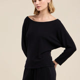 Cecilia Kashmir Knit Top - Black