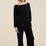 Cecilia Kashmir Knit Top - Black