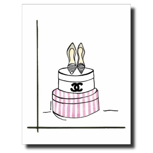 Assorted Blank Fashion Cards- Box of 6