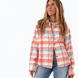 Pia Flannel Shirt - Cream-Multi