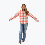 Pia Flannel Shirt - Cream-Multi
